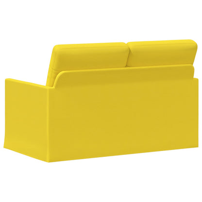 vidaXL 2 Seater Sofa Light Yellow 130 x 81 x 82 cm Fabric