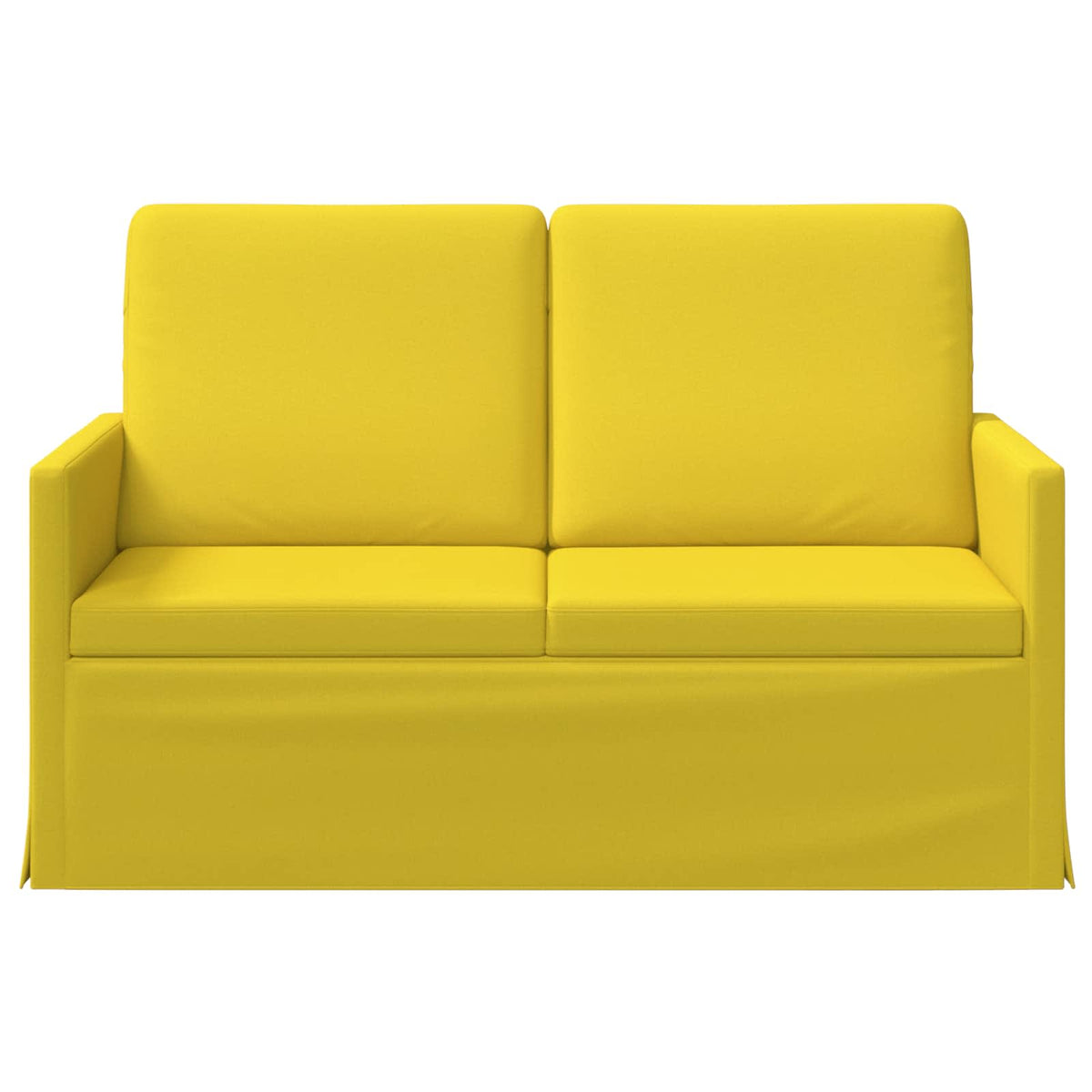vidaXL 2 Seater Sofa Light Yellow 130 x 81 x 82 cm Fabric