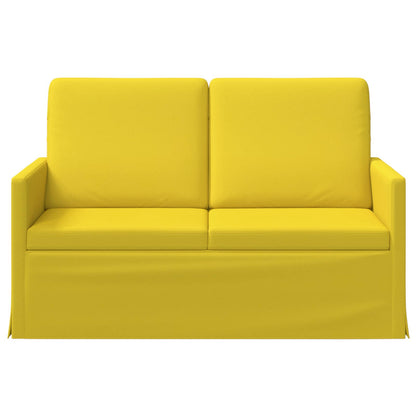 vidaXL 2 Seater Sofa Light Yellow 130 x 81 x 82 cm Fabric