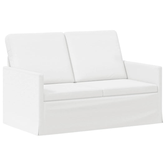 vidaXL 2 Seater Sofa White 130 x 81 x 82 cm Fabric