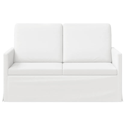 vidaXL 2 Seater Sofa White 130 x 81 x 82 cm Fabric