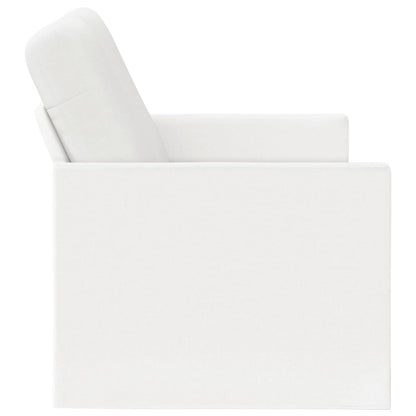 vidaXL 2 Seater Sofa White 130 x 81 x 82 cm Fabric