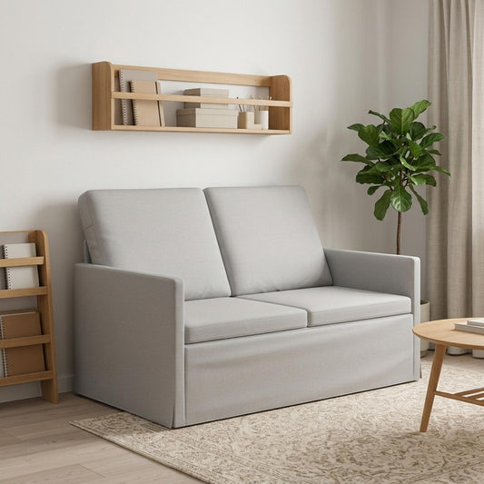 vidaXL 2 Seater Sofa Cloud Grey 130 x 81 x 82 cm Fabric