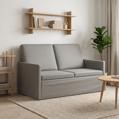 vidaXL 2 Seater Sofa Light Grey 130 x 81 x 82 cm Velvet