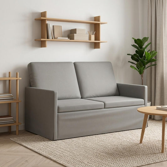 vidaXL 2 Seater Sofa Light Grey 130 x 81 x 82 cm Velvet