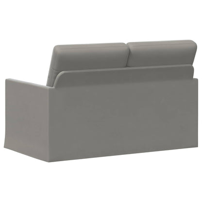 vidaXL 2 Seater Sofa Light Grey 130 x 81 x 82 cm Velvet