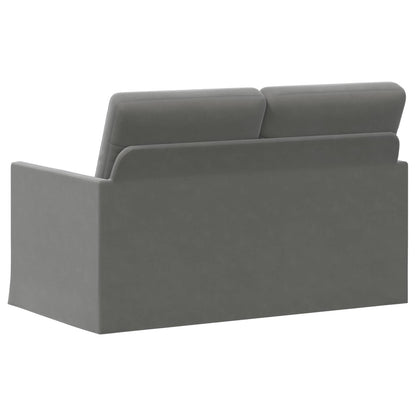 vidaXL 2 Seater Sofa Dark Grey 130 x 81 x 82 cm Velvet