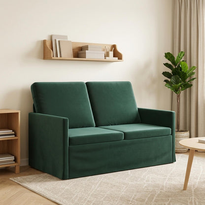vidaXL 2 Seater Sofa Dark Green 130 x 81 x 82 cm Velvet