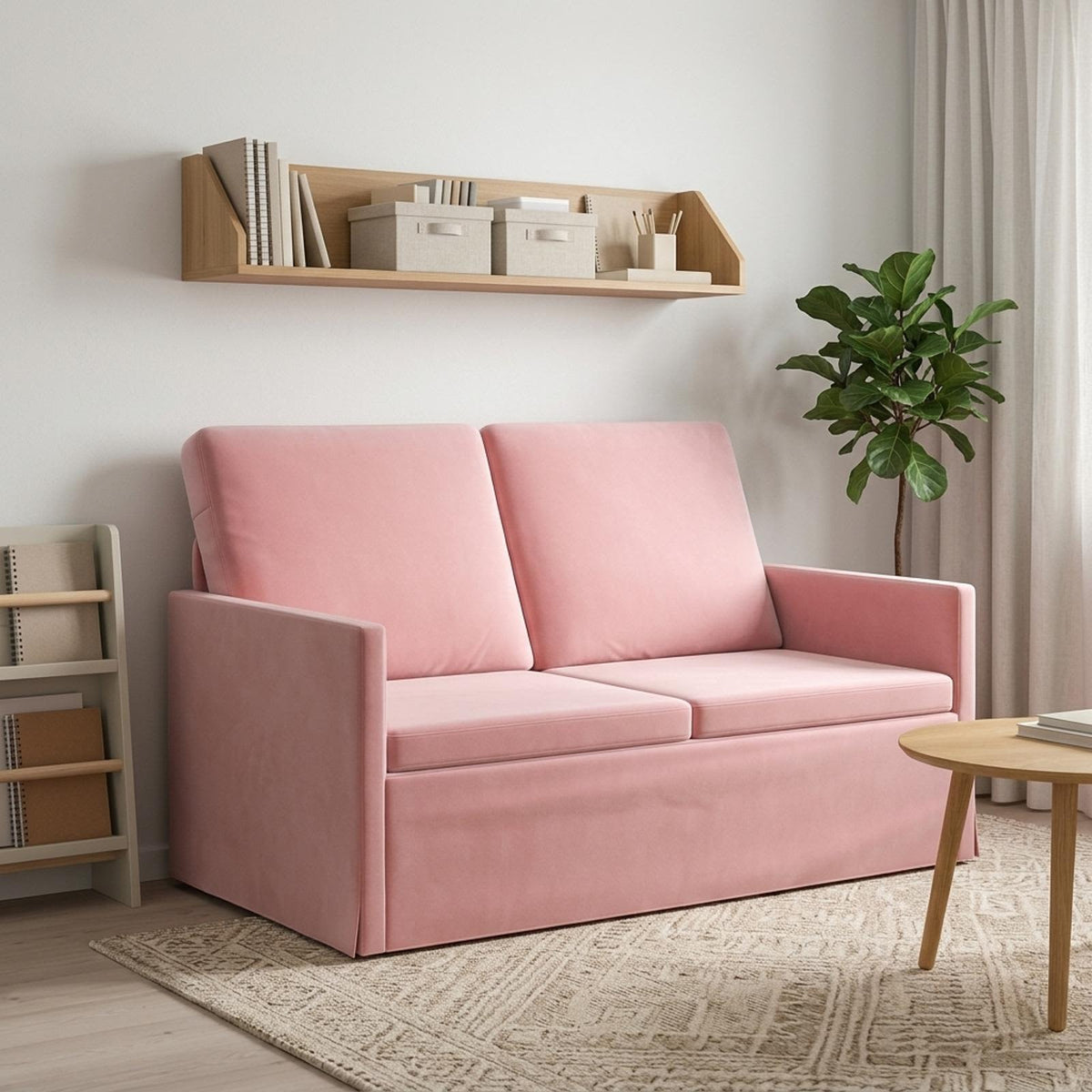 vidaXL 2 Seater Sofa Pink 130 x 81 x 82 cm Velvet