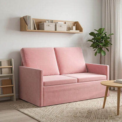 vidaXL 2 Seater Sofa Pink 130 x 81 x 82 cm Velvet