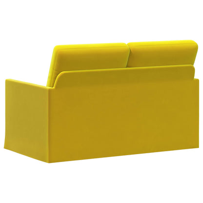 vidaXL 2 Seater Sofa Yellow 130 x 81 x 82 cm Velvet