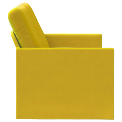 vidaXL 2 Seater Sofa Yellow 130 x 81 x 82 cm Velvet