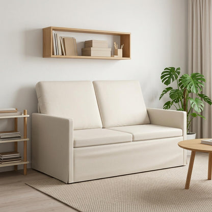 vidaXL 2 Seater Sofa Cream 130 x 81 x 82 cm Velvet