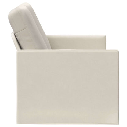 vidaXL 2 Seater Sofa Cream 130 x 81 x 82 cm Velvet