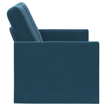 vidaXL 2 Seater Sofa Blue 130 x 81 x 82 cm Velvet