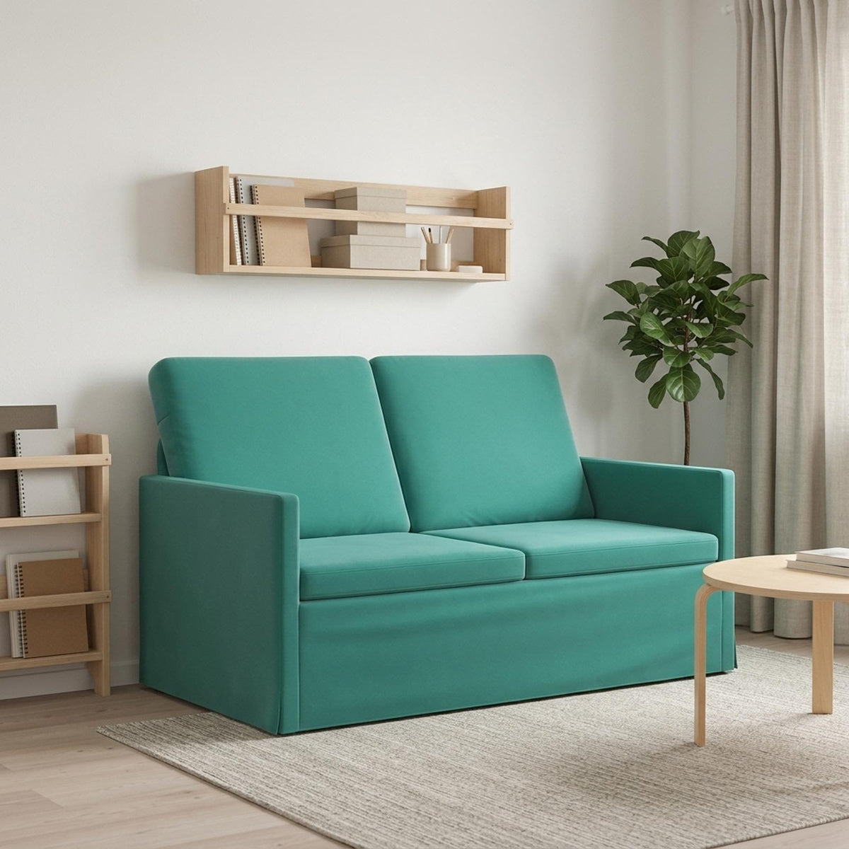 vidaXL 2 Seater Sofa Turquoise 130 x 81 x 82 cm Velvet
