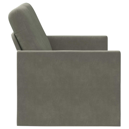 vidaXL 2 Seater Sofa Light Grey 130 x 81 x 82 cm Corduroy Fabric