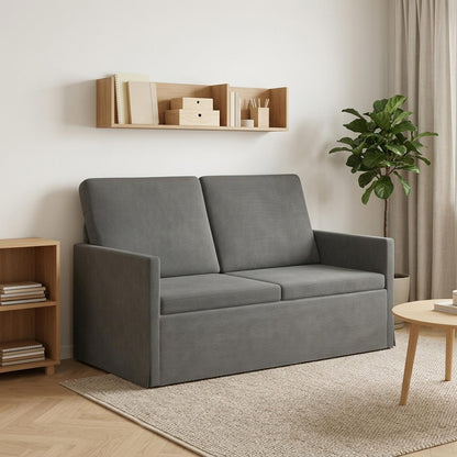vidaXL 2 Seater Sofa Dark Grey 130 x 81 x 82 cm Corduroy Fabric