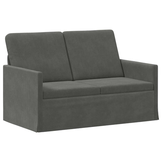 vidaXL 2 Seater Sofa Dark Grey 130 x 81 x 82 cm Corduroy Fabric