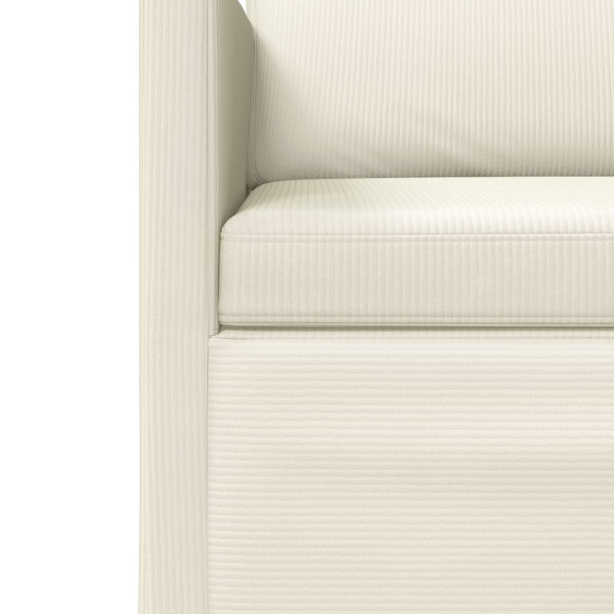 vidaXL 2 Seater Sofa Cream 130 x 81 x 82 cm Corduroy Fabric