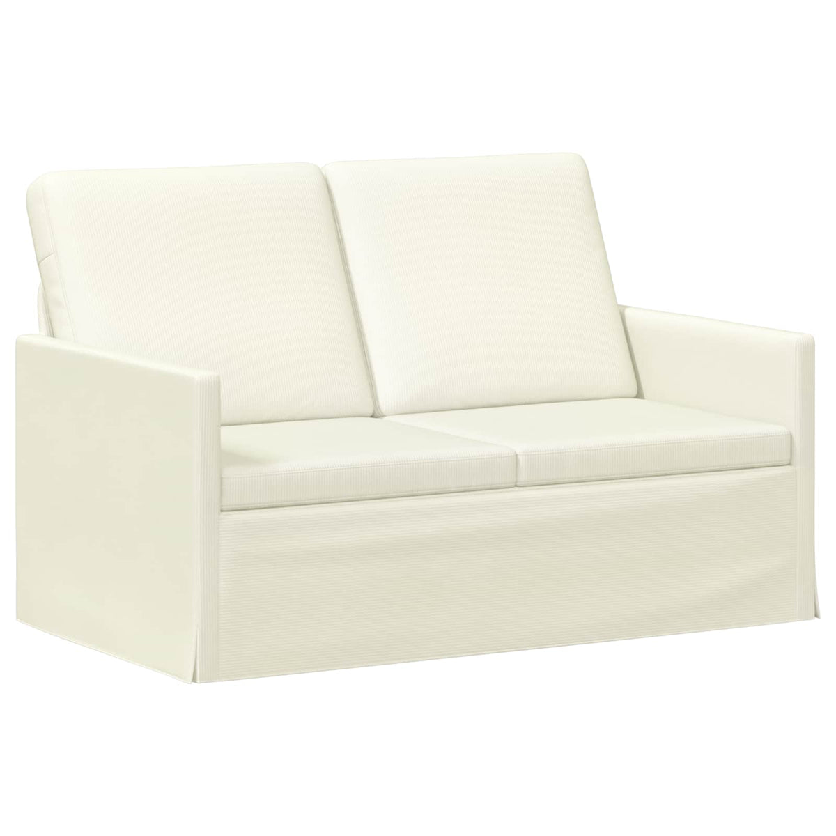 vidaXL 2 Seater Sofa Cream 130 x 81 x 82 cm Corduroy Fabric