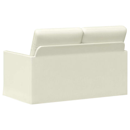 vidaXL 2 Seater Sofa Cream 130 x 81 x 82 cm Corduroy Fabric