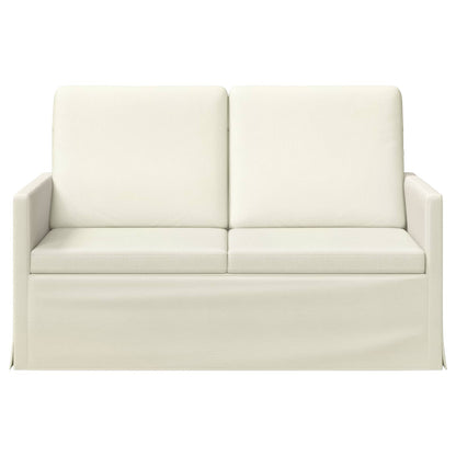 vidaXL 2 Seater Sofa Cream 130 x 81 x 82 cm Corduroy Fabric