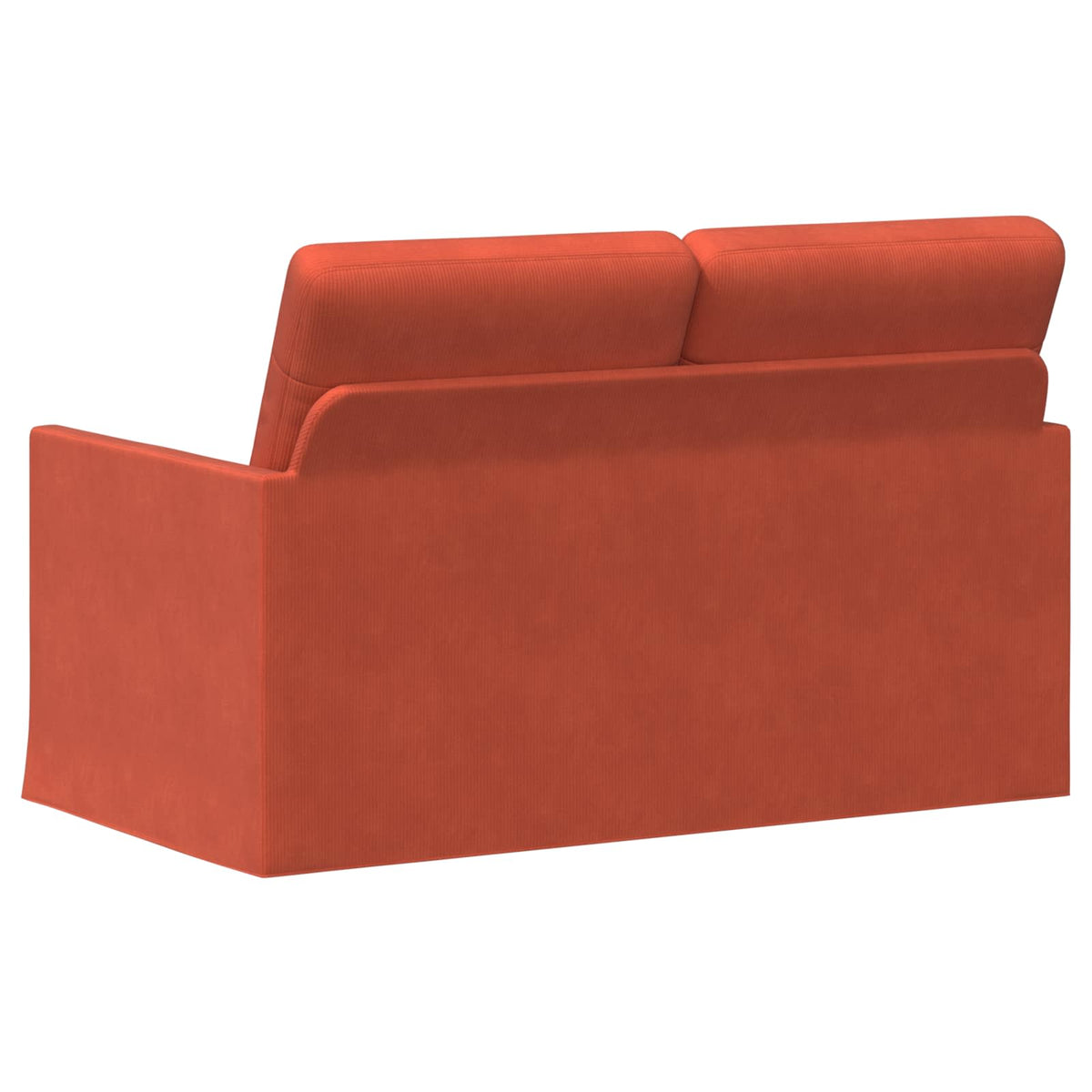vidaXL 2 Seater Sofa Red Orange 130 x 81 x 82 cm Corduroy Fabric
