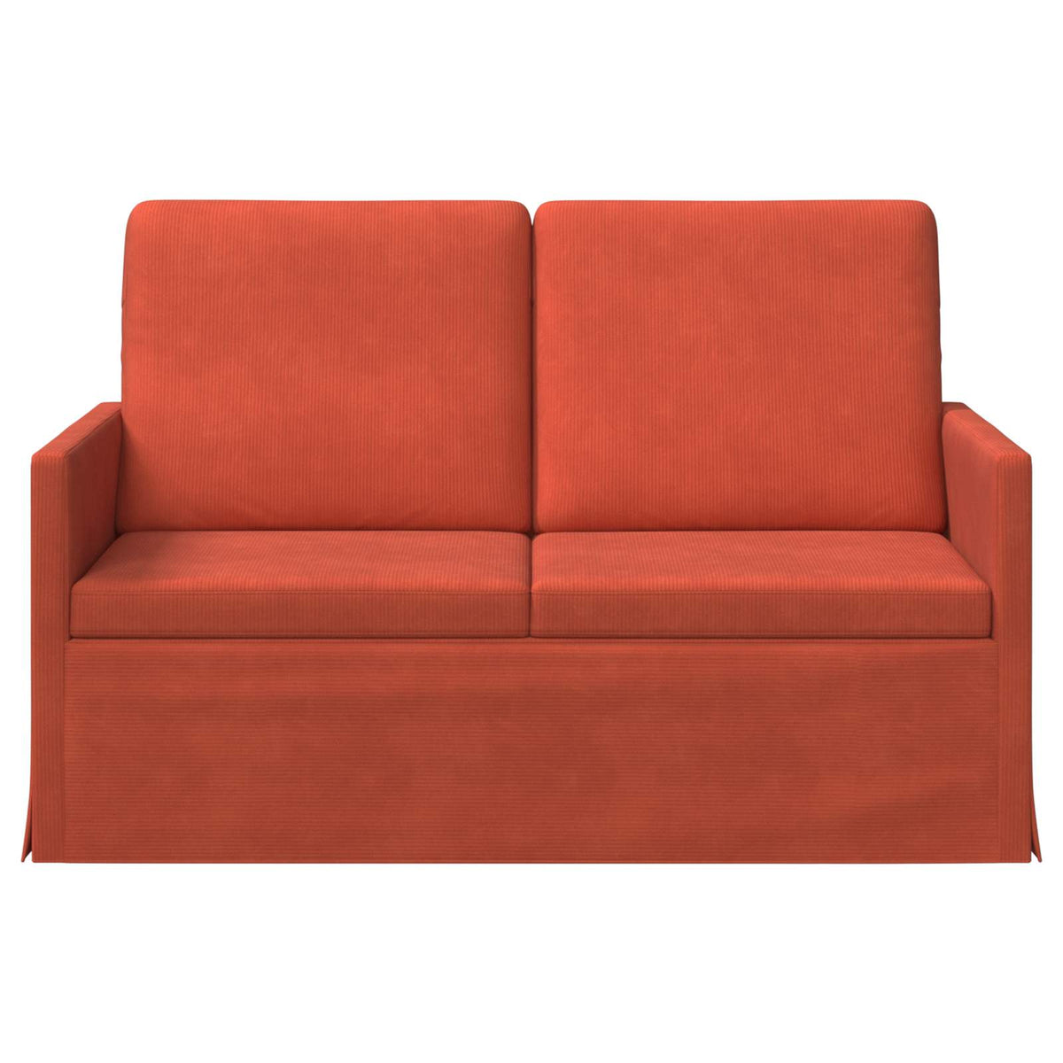 vidaXL 2 Seater Sofa Red Orange 130 x 81 x 82 cm Corduroy Fabric