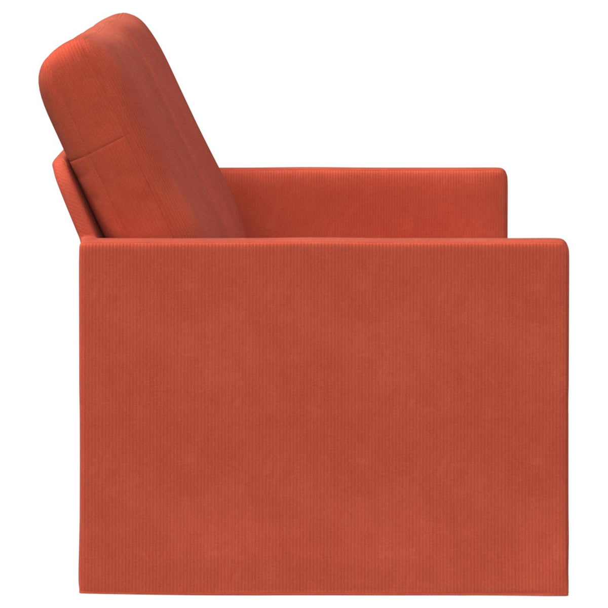 vidaXL 2 Seater Sofa Red Orange 130 x 81 x 82 cm Corduroy Fabric