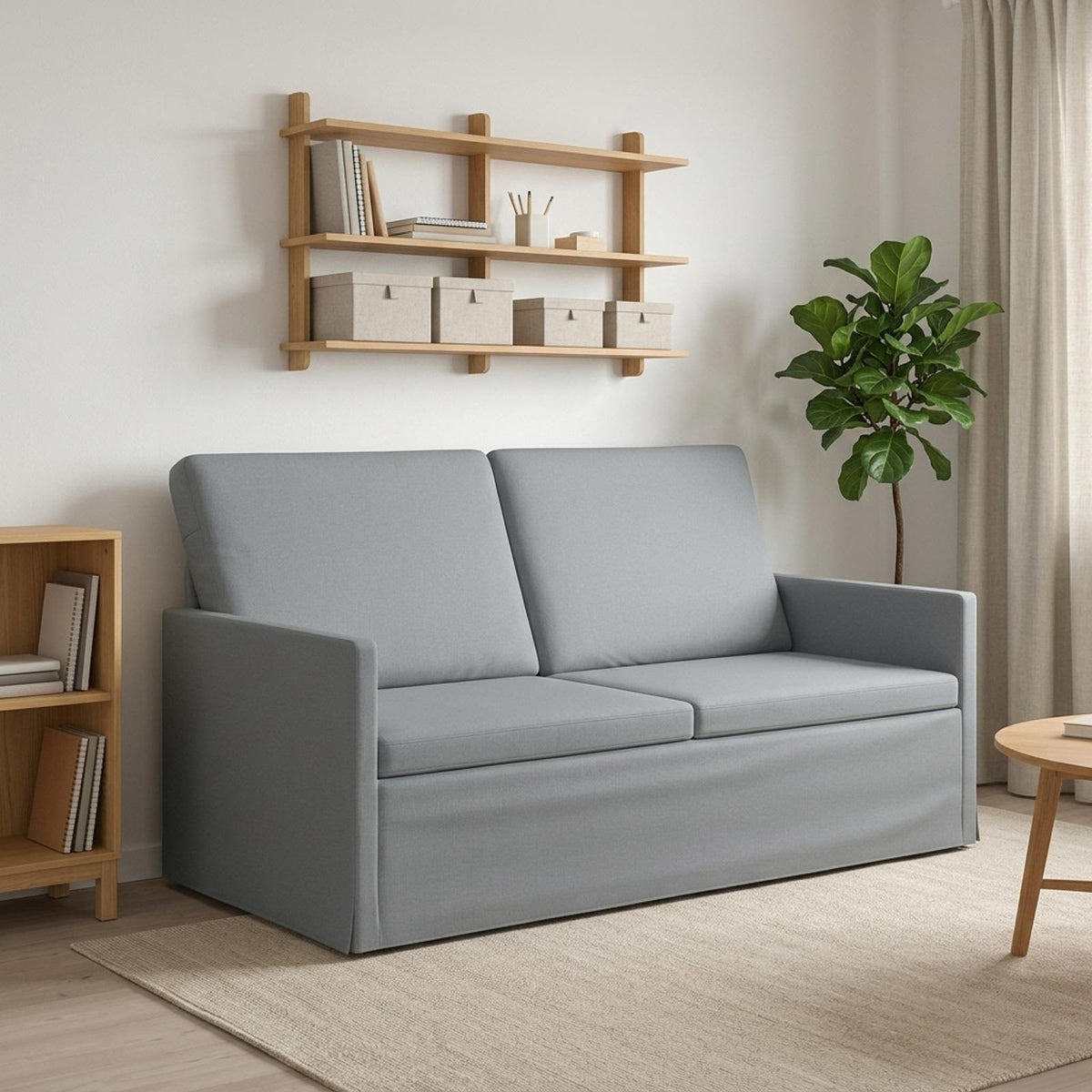 vidaXL 2 Seater Sofa Light Grey 150 x 81 x 82 cm Fabric