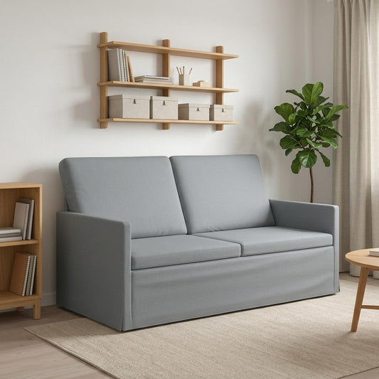 vidaXL 2 Seater Sofa Light Grey 150 x 81 x 82 cm Fabric