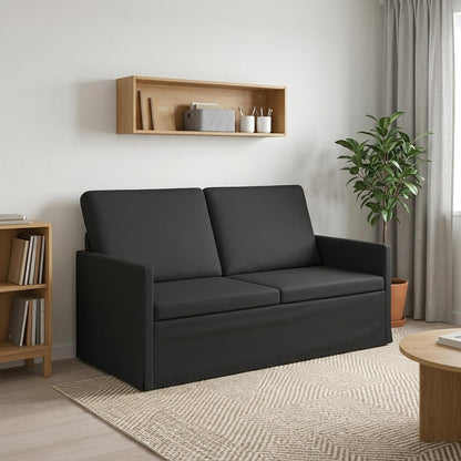 vidaXL 2 Seater Sofa Black 150 x 81 x 82 cm Fabric