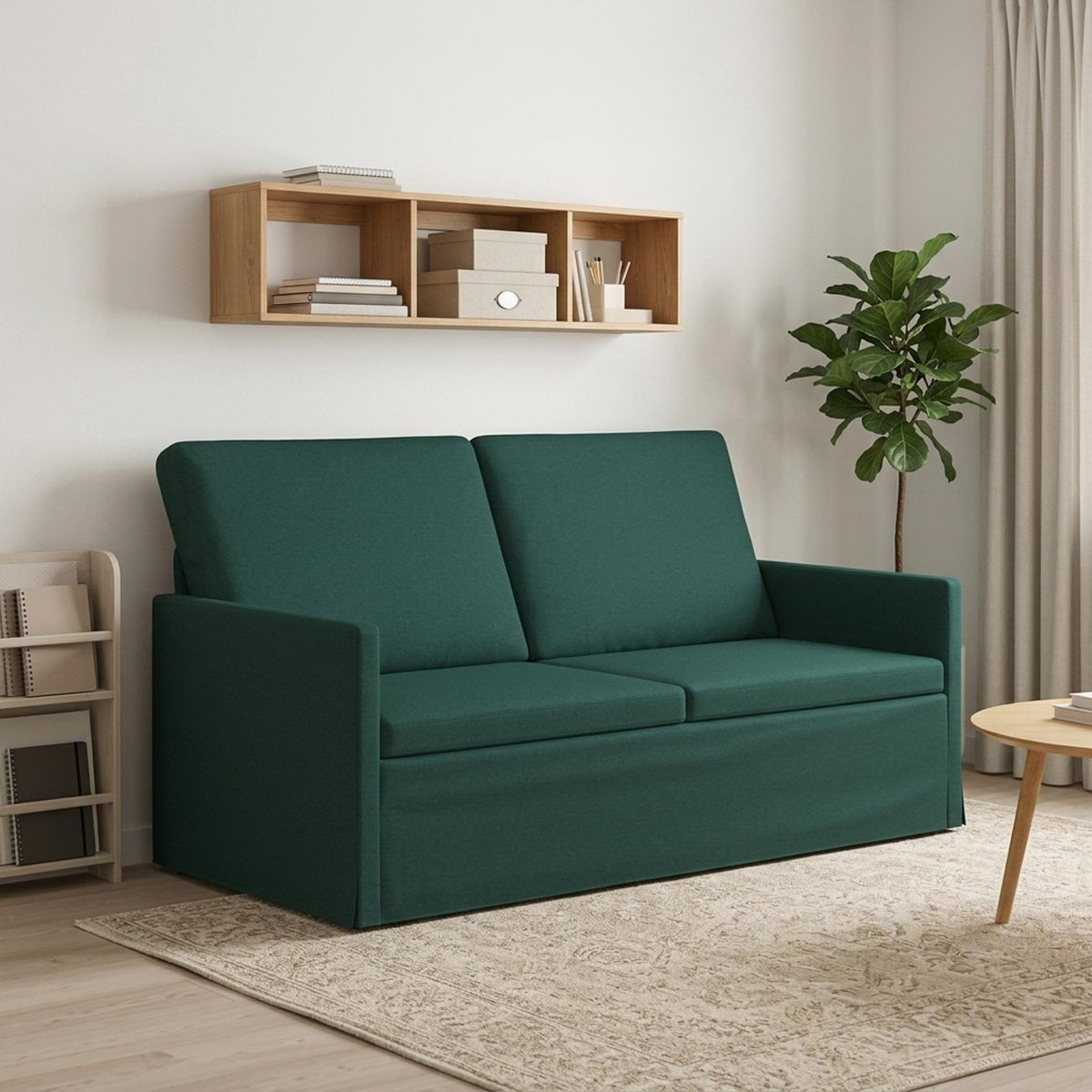 vidaXL 2 Seater Sofa Dark Green 150 x 81 x 82 cm Fabric