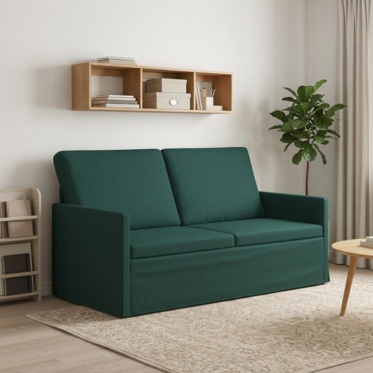vidaXL 2 Seater Sofa Dark Green 150 x 81 x 82 cm Fabric