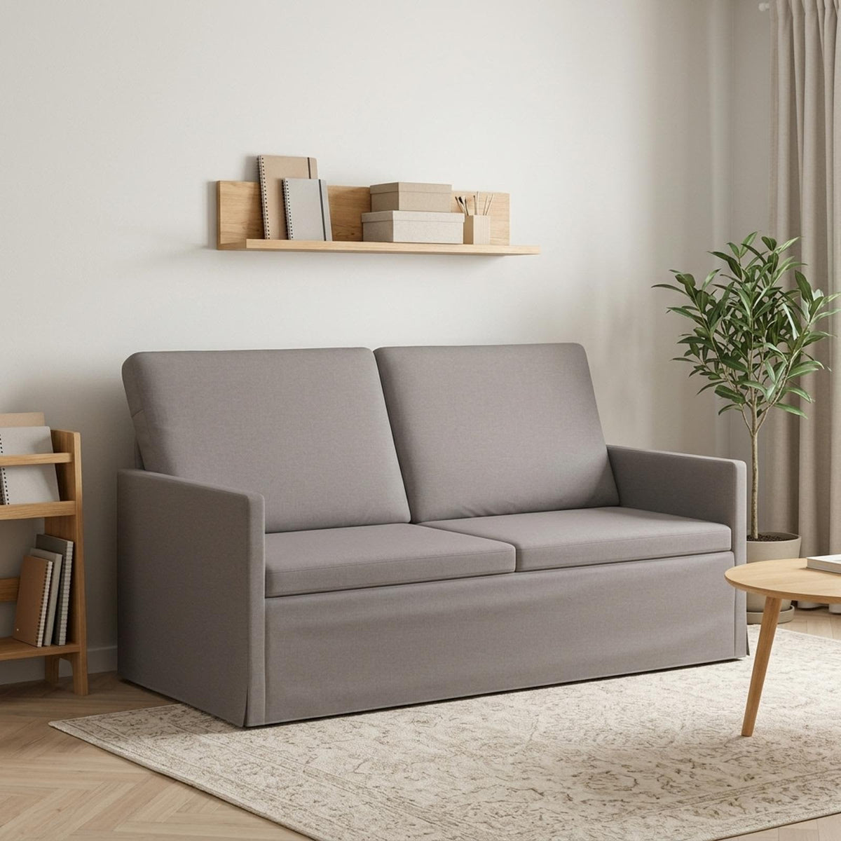 vidaXL 2 Seater Sofa Taupe 150 x 81 x 82 cm Fabric