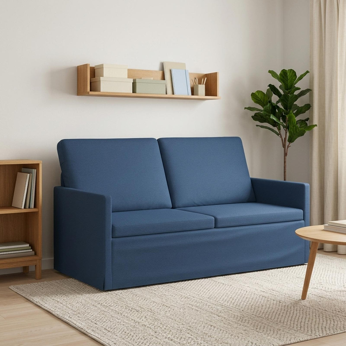 vidaXL 2 Seater Sofa Blue 150 x 81 x 82 cm Fabric