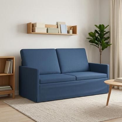 vidaXL 2 Seater Sofa Blue 150 x 81 x 82 cm Fabric