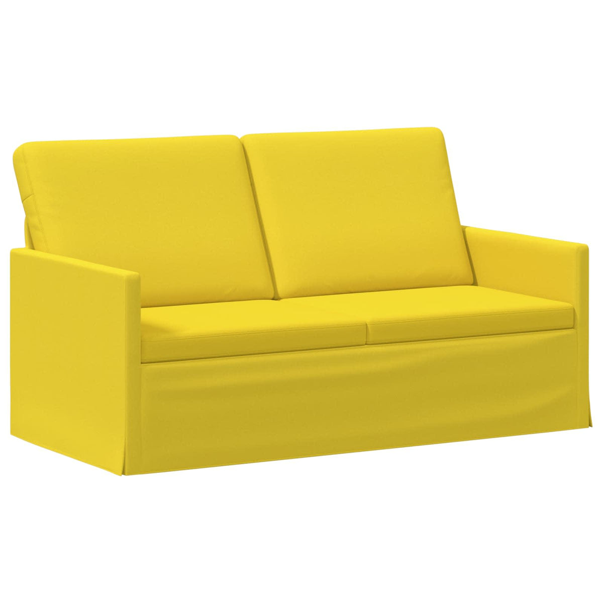 vidaXL 2 Seater Sofa Light Yellow 150 x 81 x 82 cm Fabric