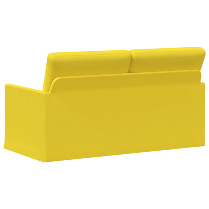 vidaXL 2 Seater Sofa Light Yellow 150 x 81 x 82 cm Fabric