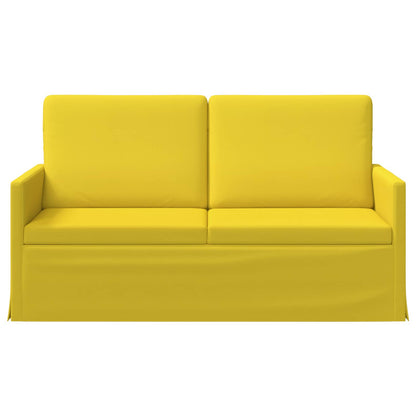 vidaXL 2 Seater Sofa Light Yellow 150 x 81 x 82 cm Fabric