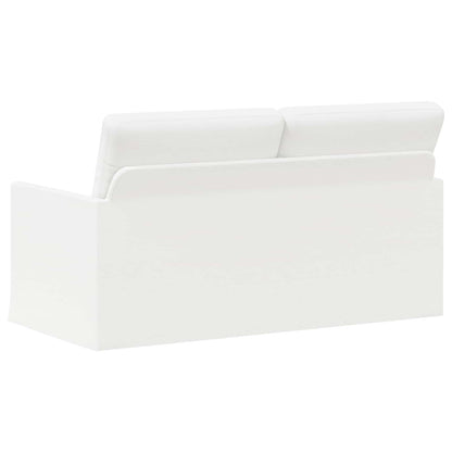 vidaXL 2 Seater Sofa White 150 x 81 x 82 cm Fabric