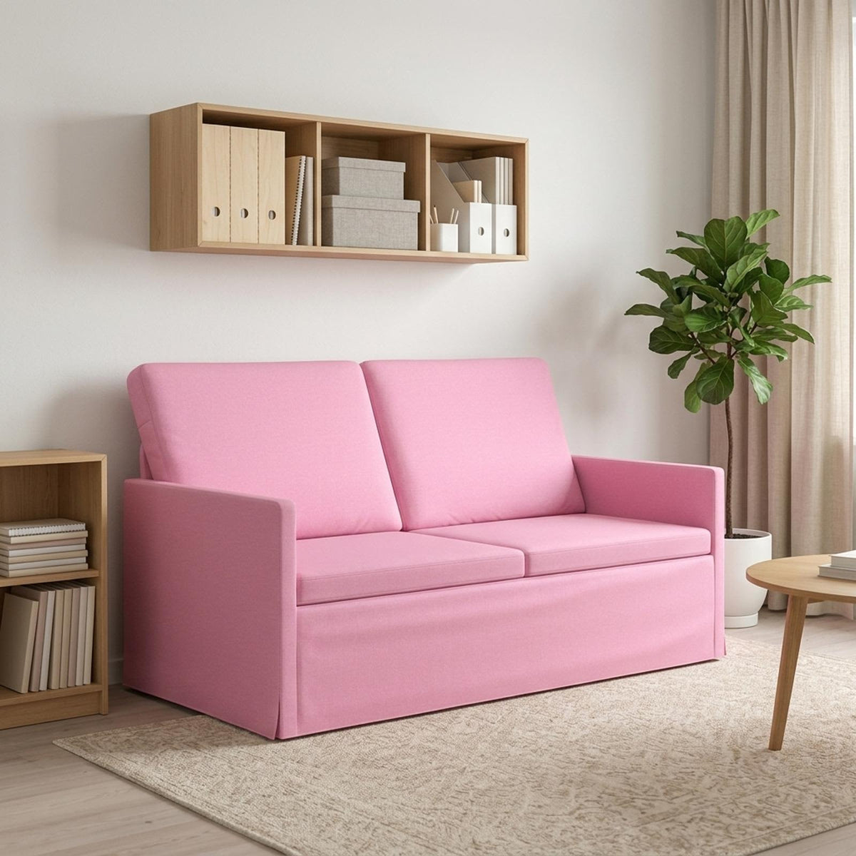 vidaXL 2 Seater Sofa Pink 150 x 81 x 82 cm Fabric