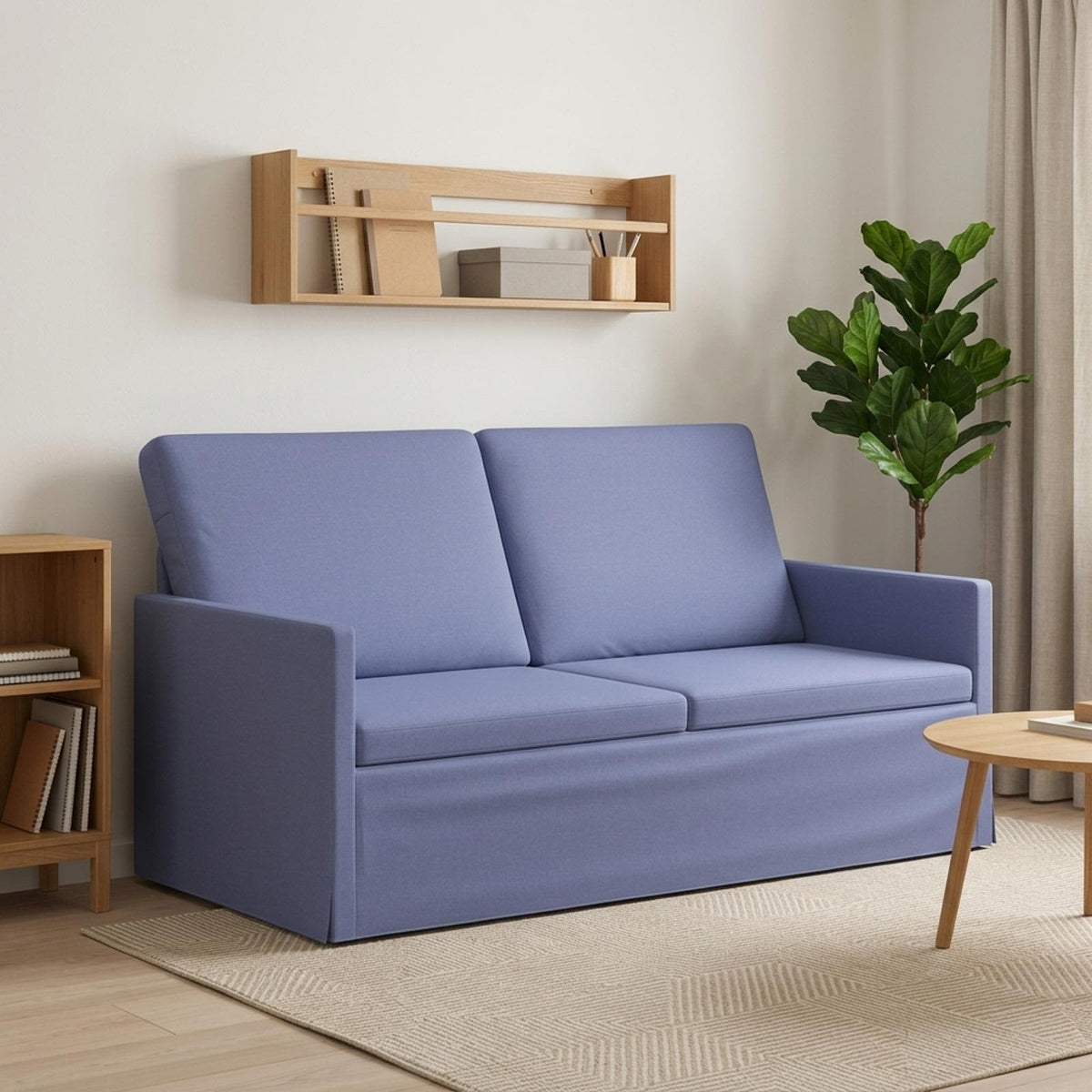 vidaXL 2 Seater Sofa Jeans Blue 150 x 81 x 82 cm Fabric