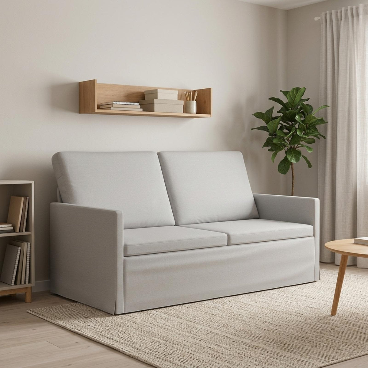 vidaXL 2 Seater Sofa Cloud Grey 150 x 81 x 82 cm Fabric