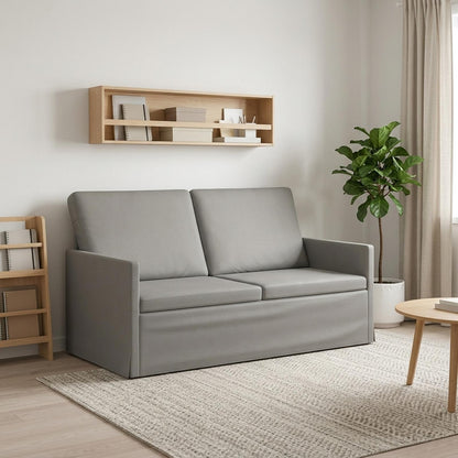 vidaXL 2 Seater Sofa Light Grey 150 x 81 x 82 cm Velvet
