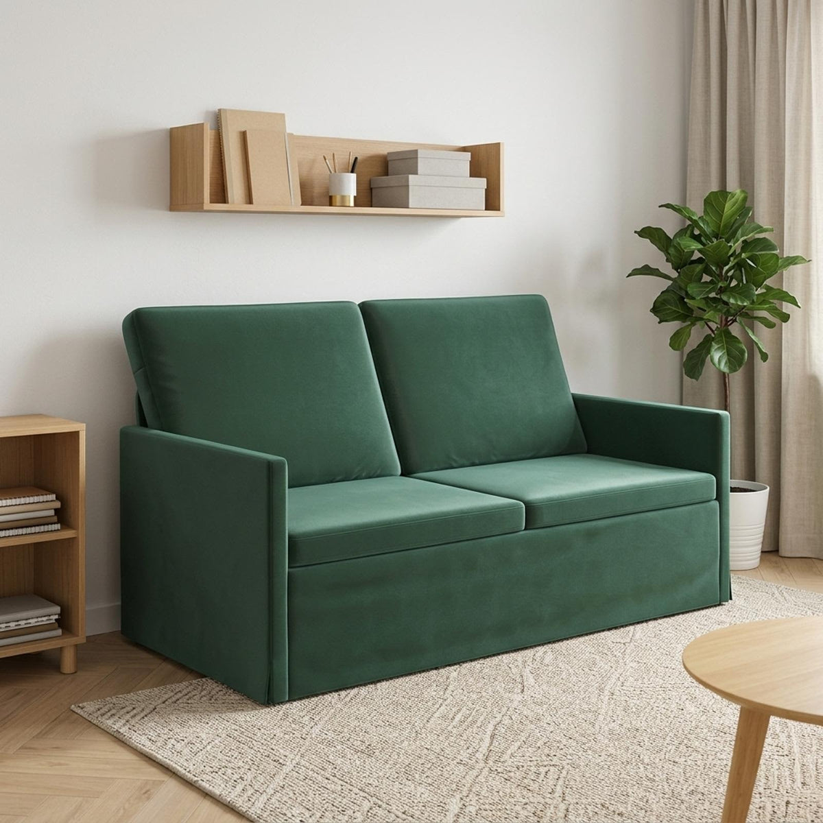 vidaXL 2 Seater Sofa Dark Green 150 x 81 x 82 cm Velvet