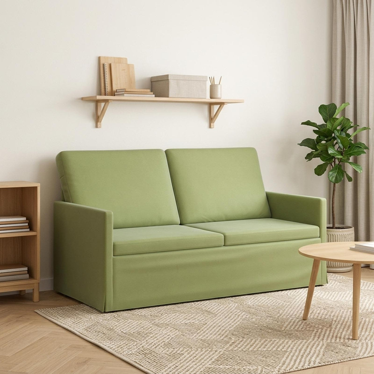 vidaXL 2 Seater Sofa Light Green 150 x 81 x 82 cm Velvet