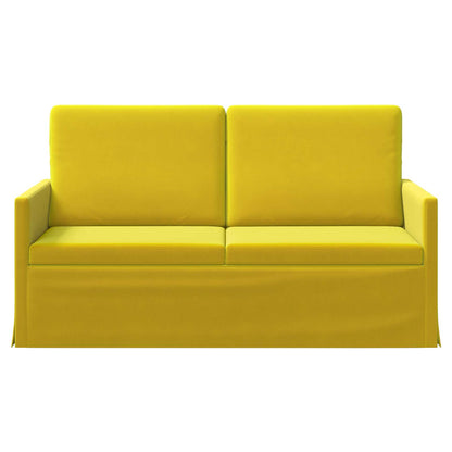 vidaXL 2 Seater Sofa Yellow 150 x 81 x 82 cm Velvet