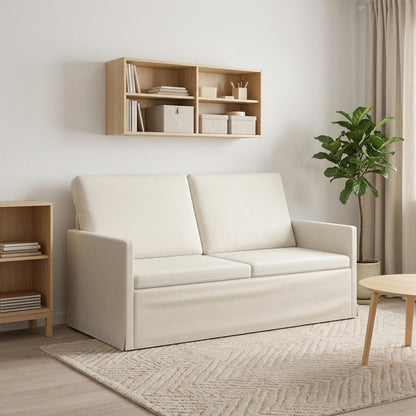 vidaXL 2 Seater Sofa Cream 150 x 81 x 82 cm Velvet